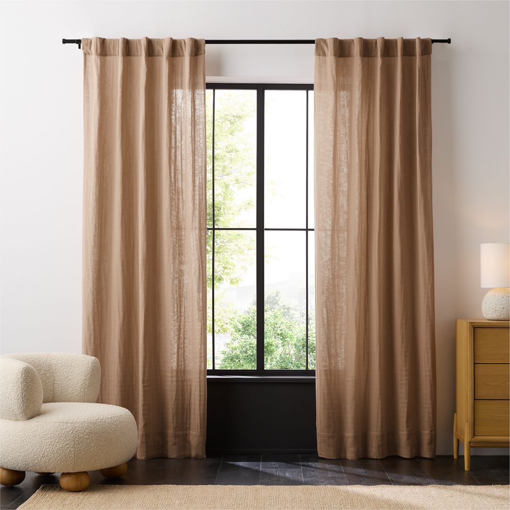 Supersoft Almond Brown Organic Cotton Kids Curtain Panel