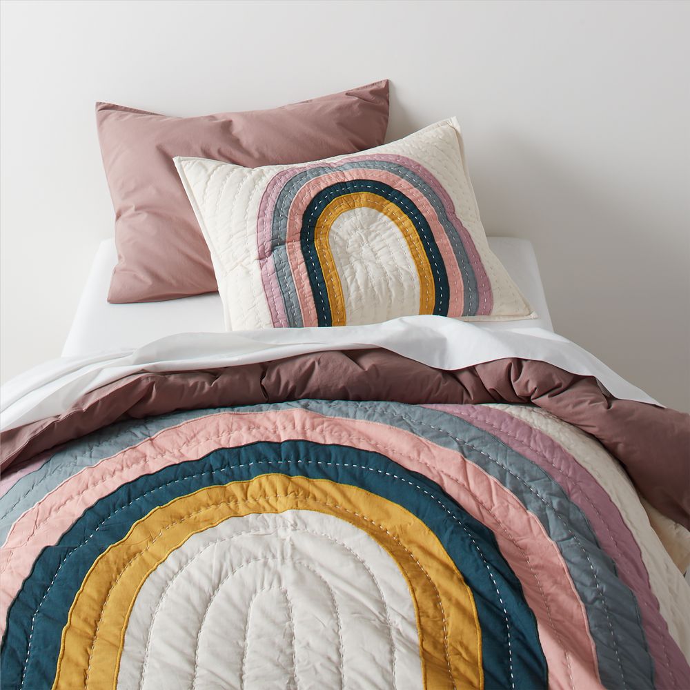 Asha Rainbow Organic Cotton Kids Quilt