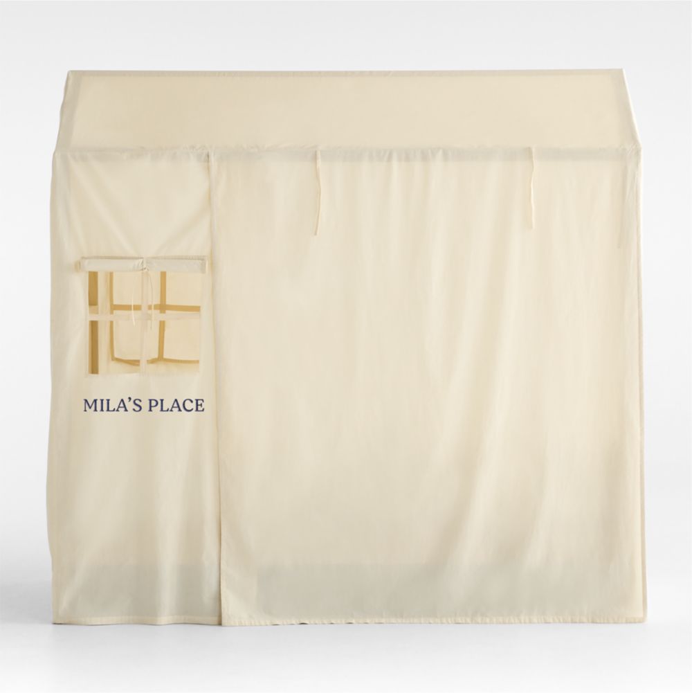 Cream Cotton Kids Twin Tent Bed Cover