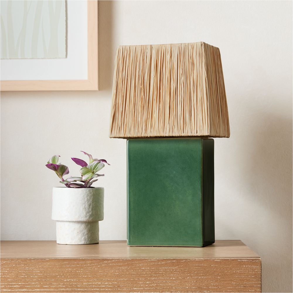 Banks Ceramic Green Table Lamp