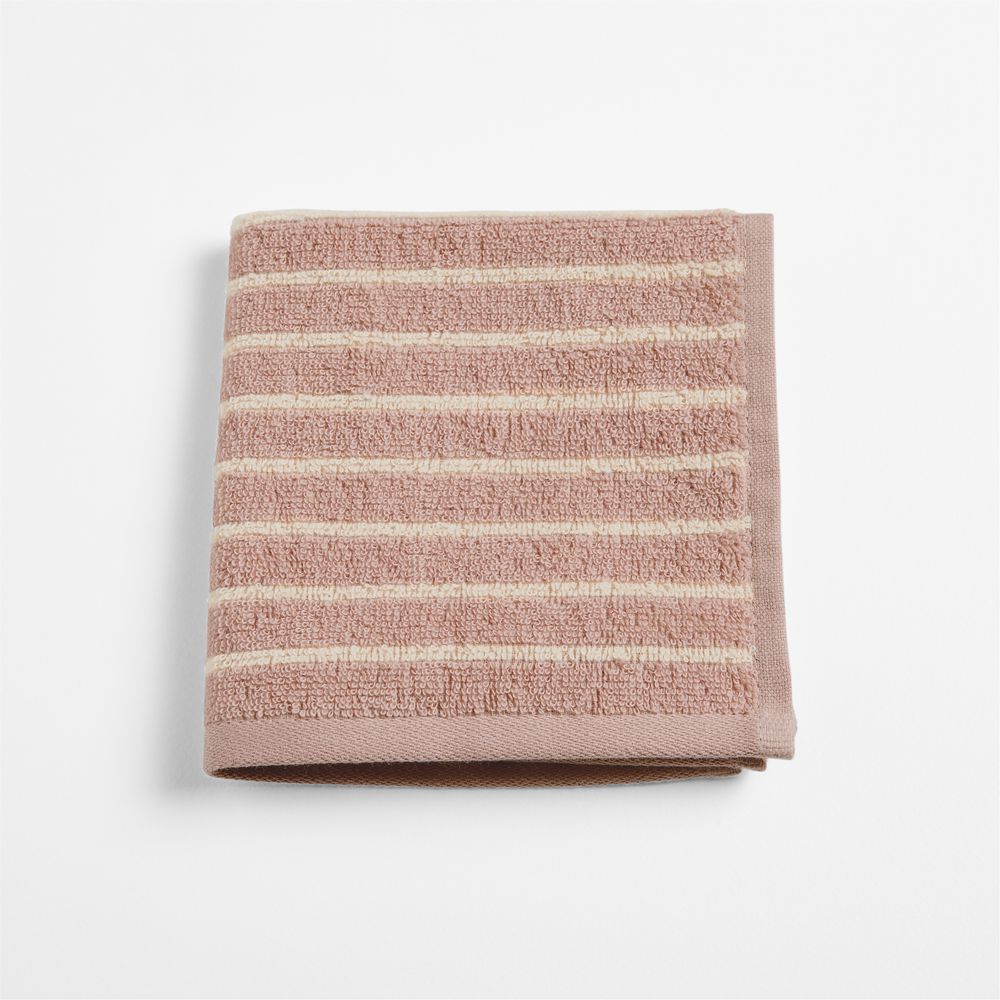 Turkish Organic Cotton Breton Stripe Fair Lilac Kids Washcloth