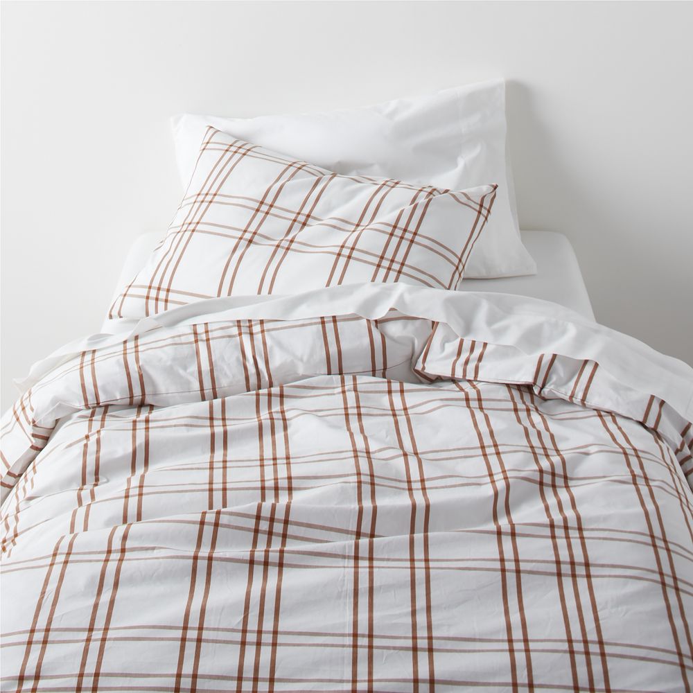 Stax Brown Organic Cotton Kids Duvet Cover