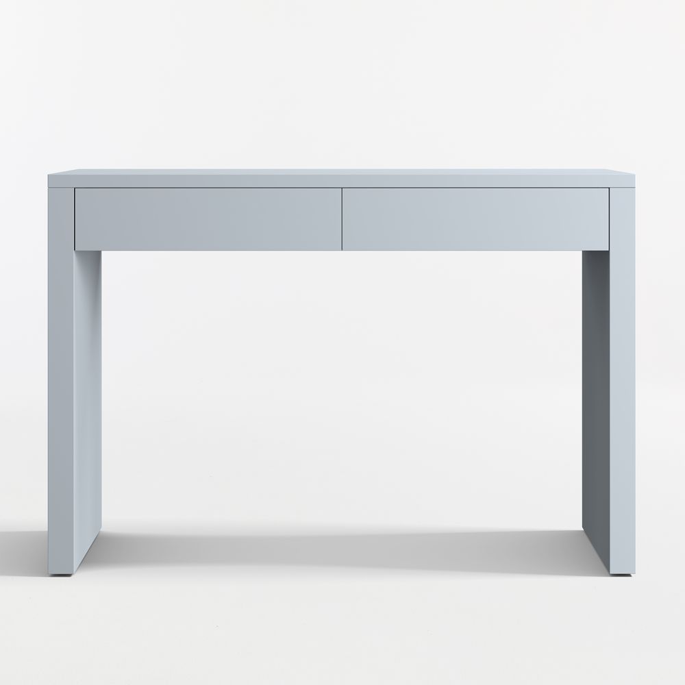 Finn 44" Mist Blue Wood 2-Drawer Kids Desk