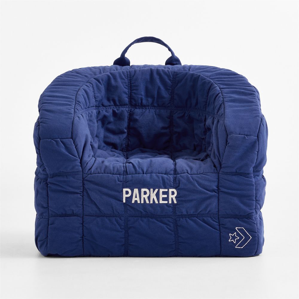 Converse Sneaker Stitch Bold Blue Organic Cotton Kids Barrel Chair