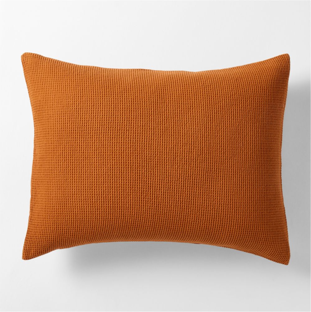 Scoop Terracotta Waffle Weave 100% Organic Cotton Kids Pillow Sham