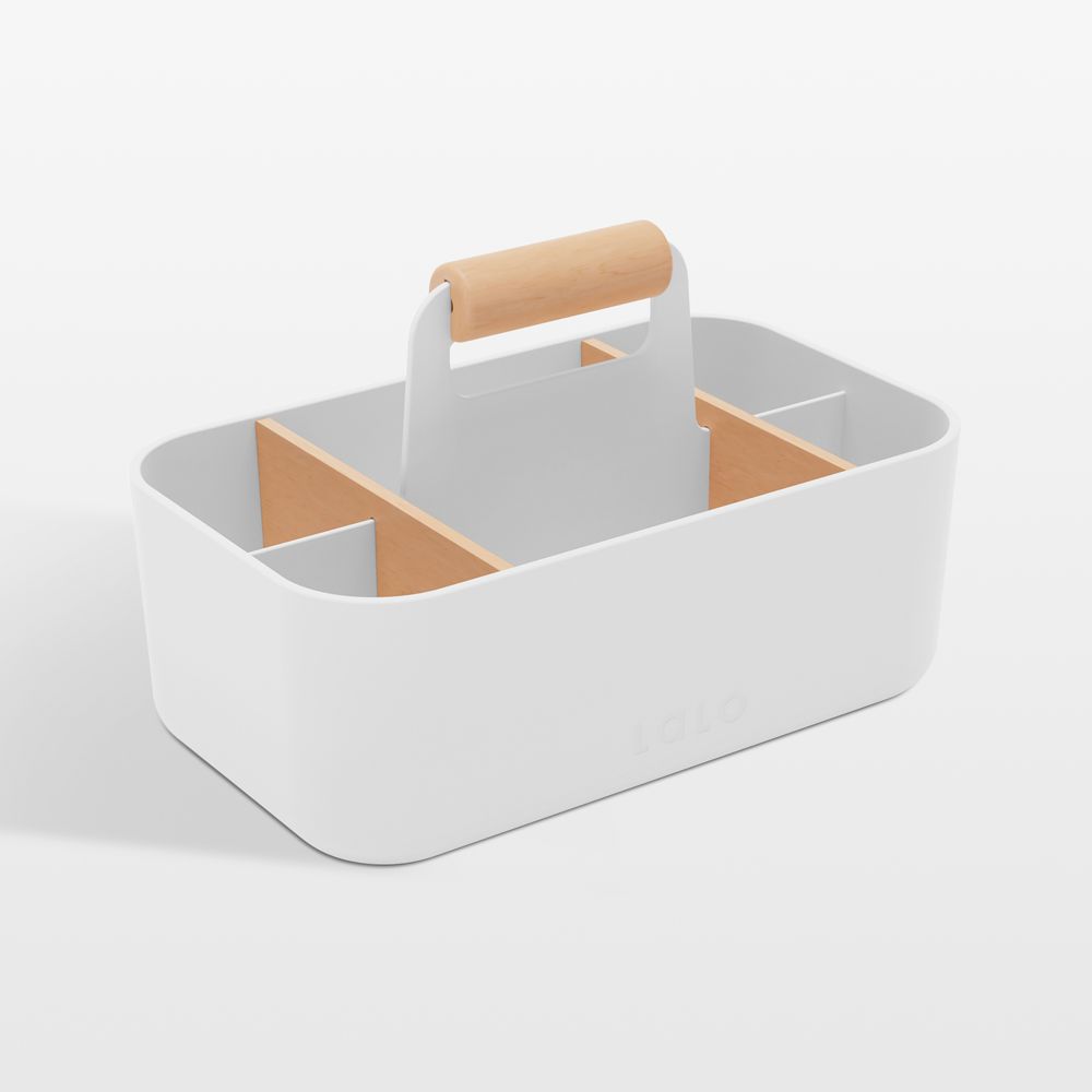 Lalo Coconut White Storage Caddy