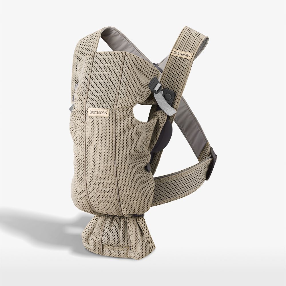 BABYBJÖRN Grey Beige Mini 3D Mesh Baby Carrier