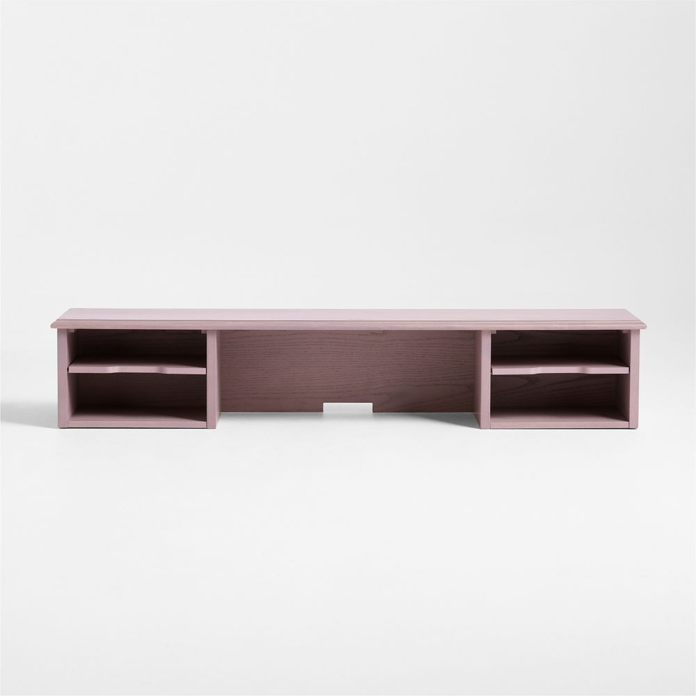 Jenny Lind Dyed Lilac Rose Wood Spindle 3-Drawer Kids Desk Hutch