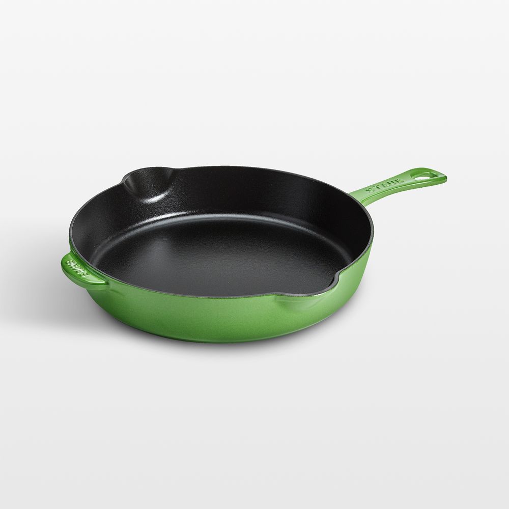 Staub 11" Pistachio Enameled Cast Iron Traditional Deep Skillet