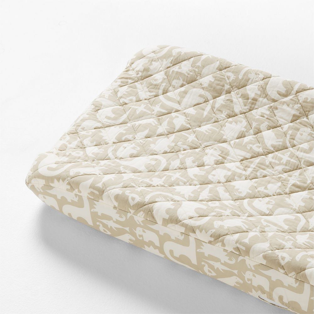 Stay Cool Dino Tower Organic Cotton Baby Changing Pad Cover
