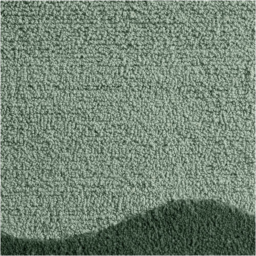 Wavy Border Muted Teal Kids Performance Area 12"x18" Rug Swatch