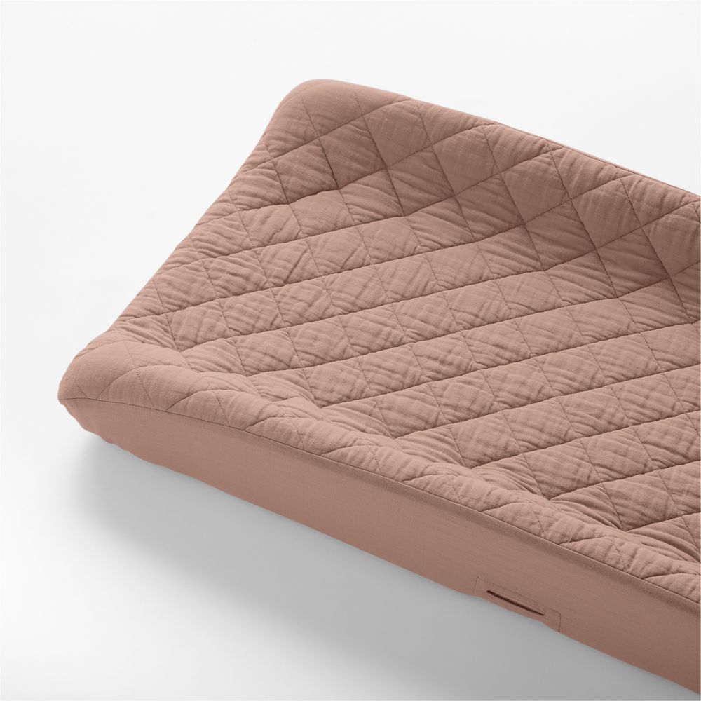 Supersoft Violet Rose Organic Cotton Gauze Changing Pad Cover