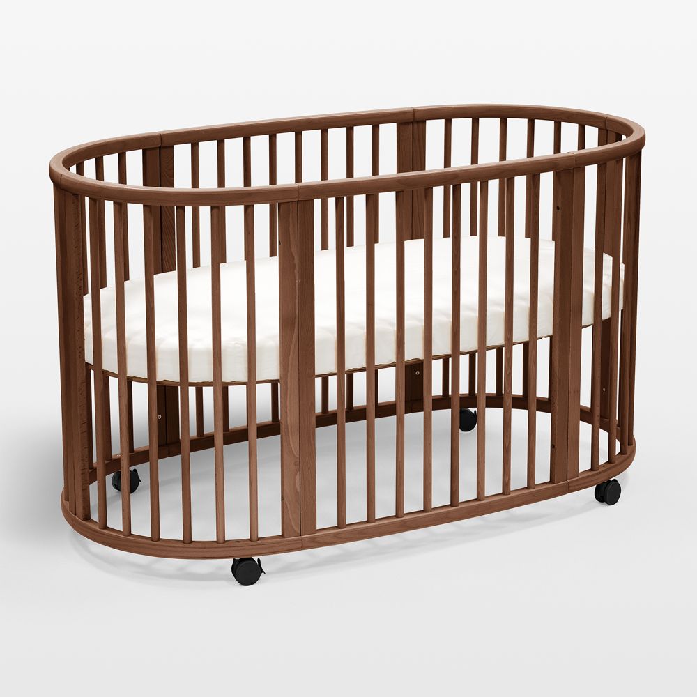 Stokke Sleepi Warm Brown Wood Convertible Baby Bed