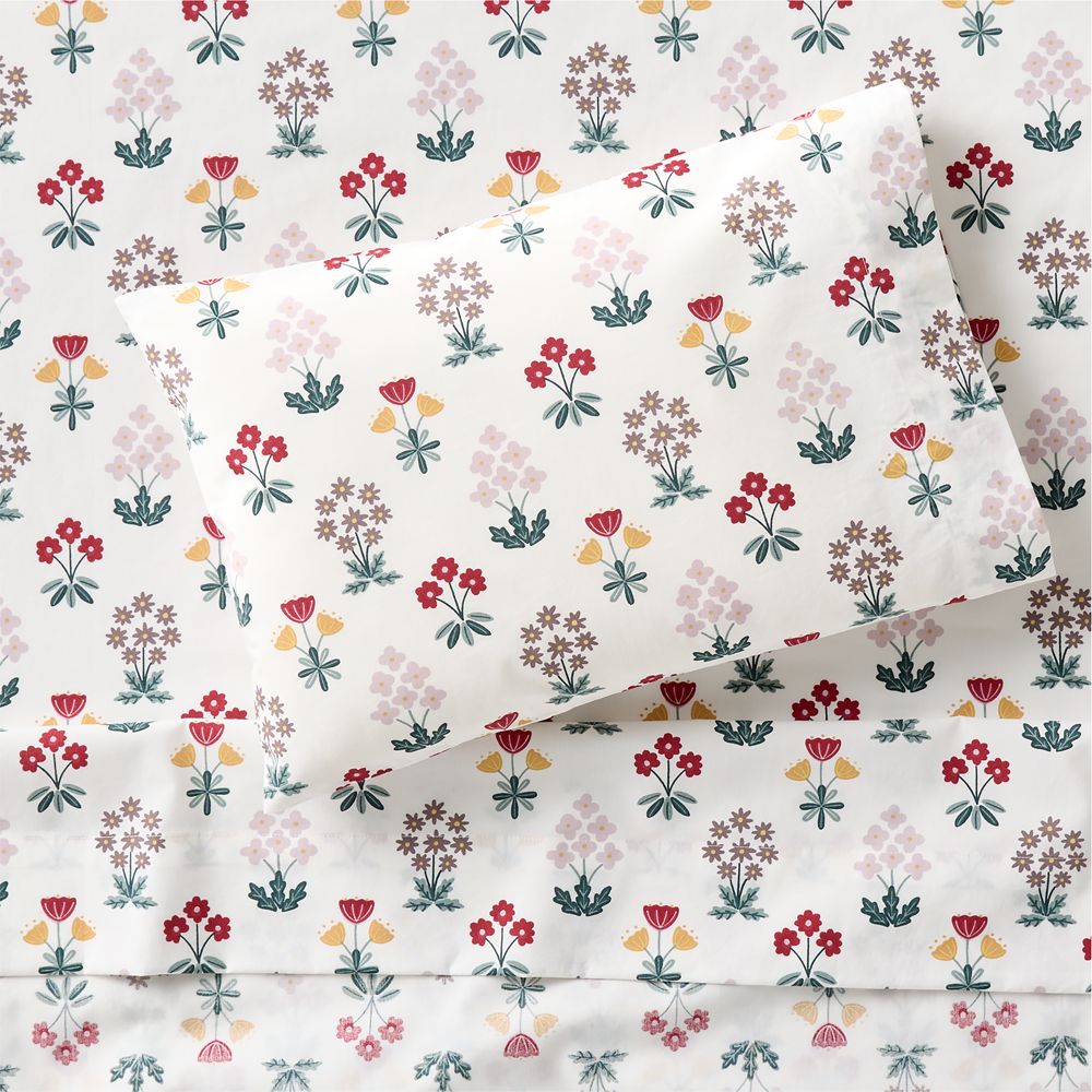 Stay Cool Nordic Bloom Organic Cotton Toddler Sheet Set
