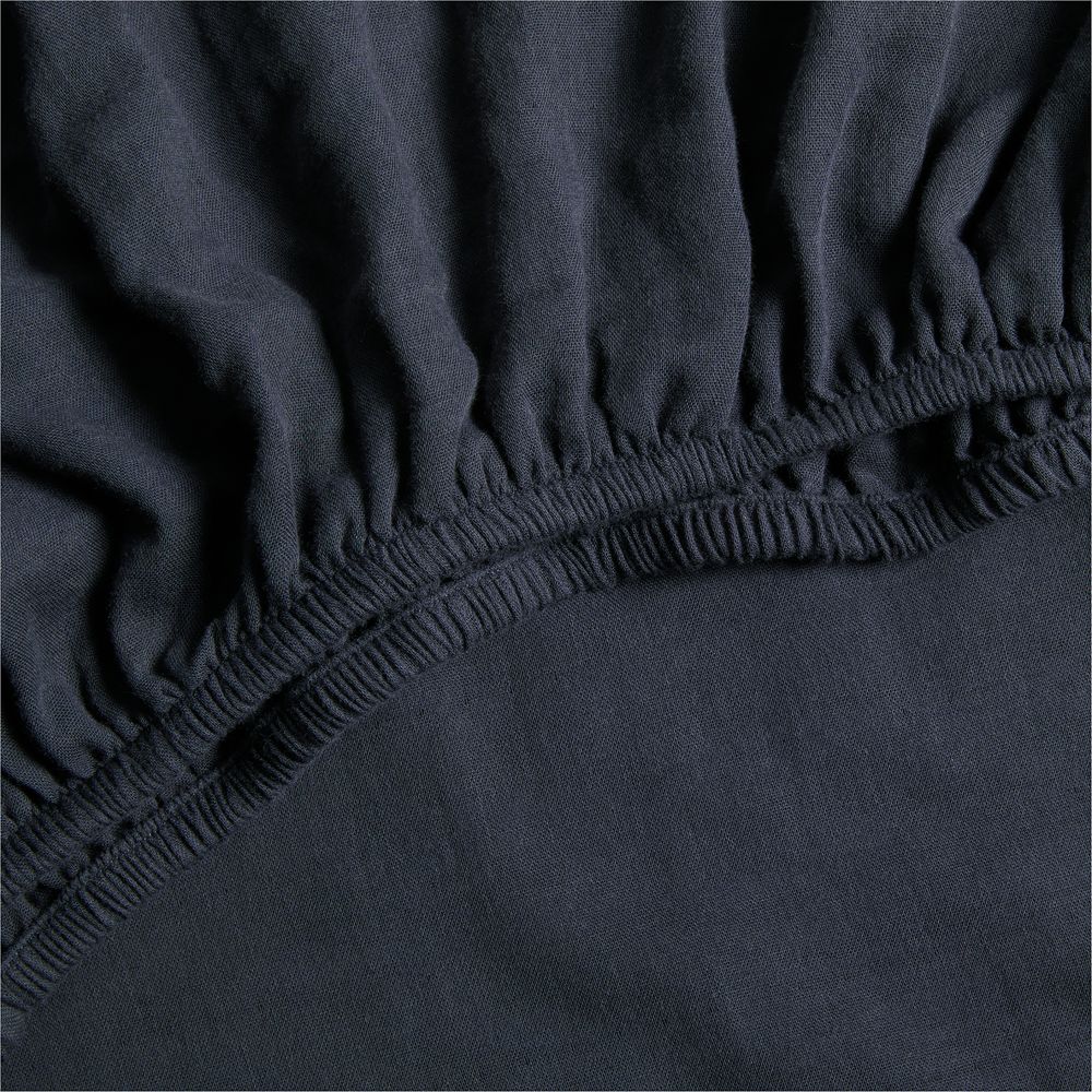 Supersoft Midnight Navy Blue 100% Organic Cotton Gauze Baby Crib Fitted Sheet