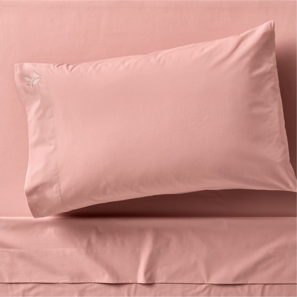 Lake House Cozy Cloud Heirloom Rose Organic Cotton Kids Sheet Set By Sharland England