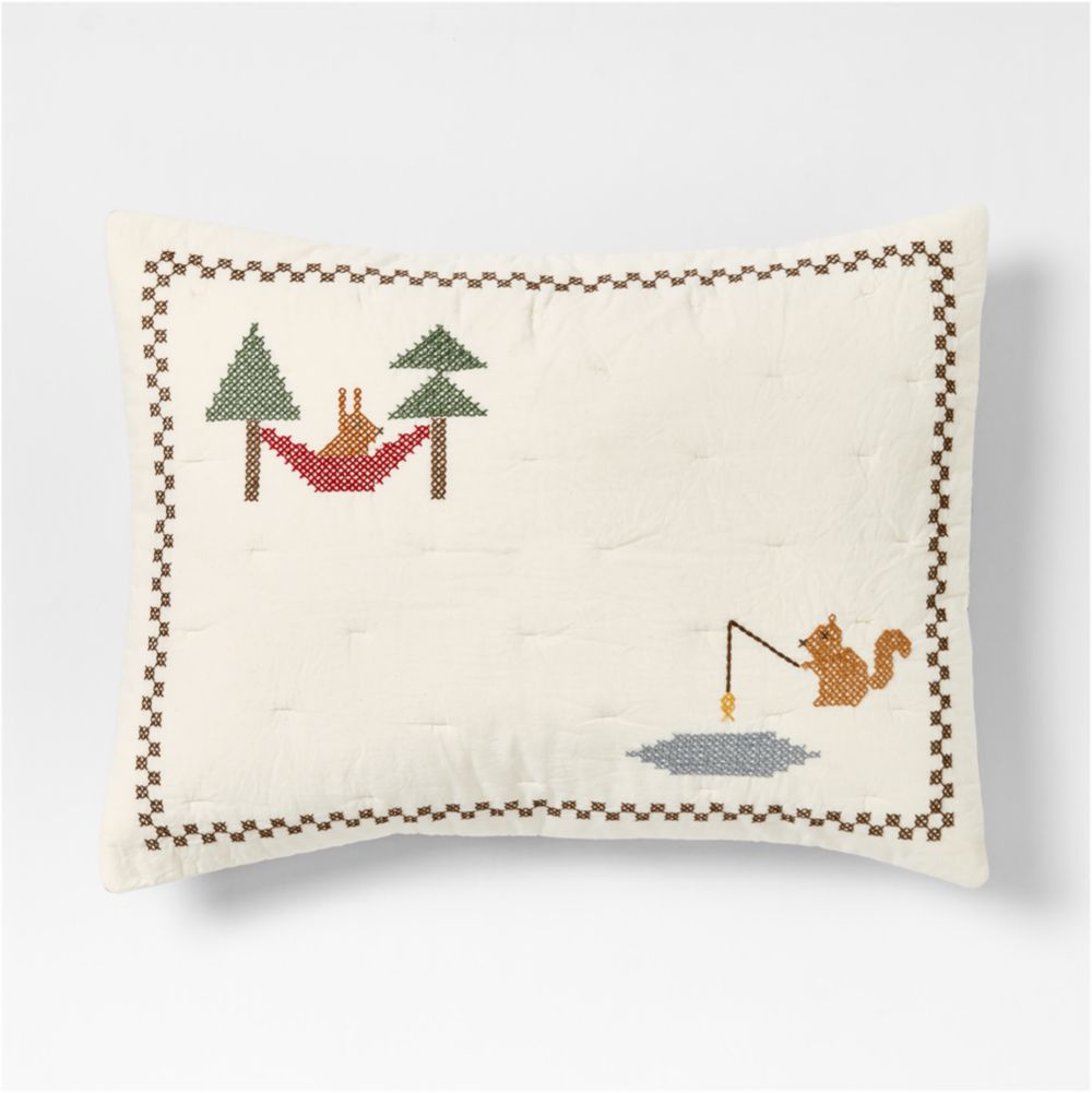 Cozy Camper Organic Cotton Voile Kids Pillow Sham