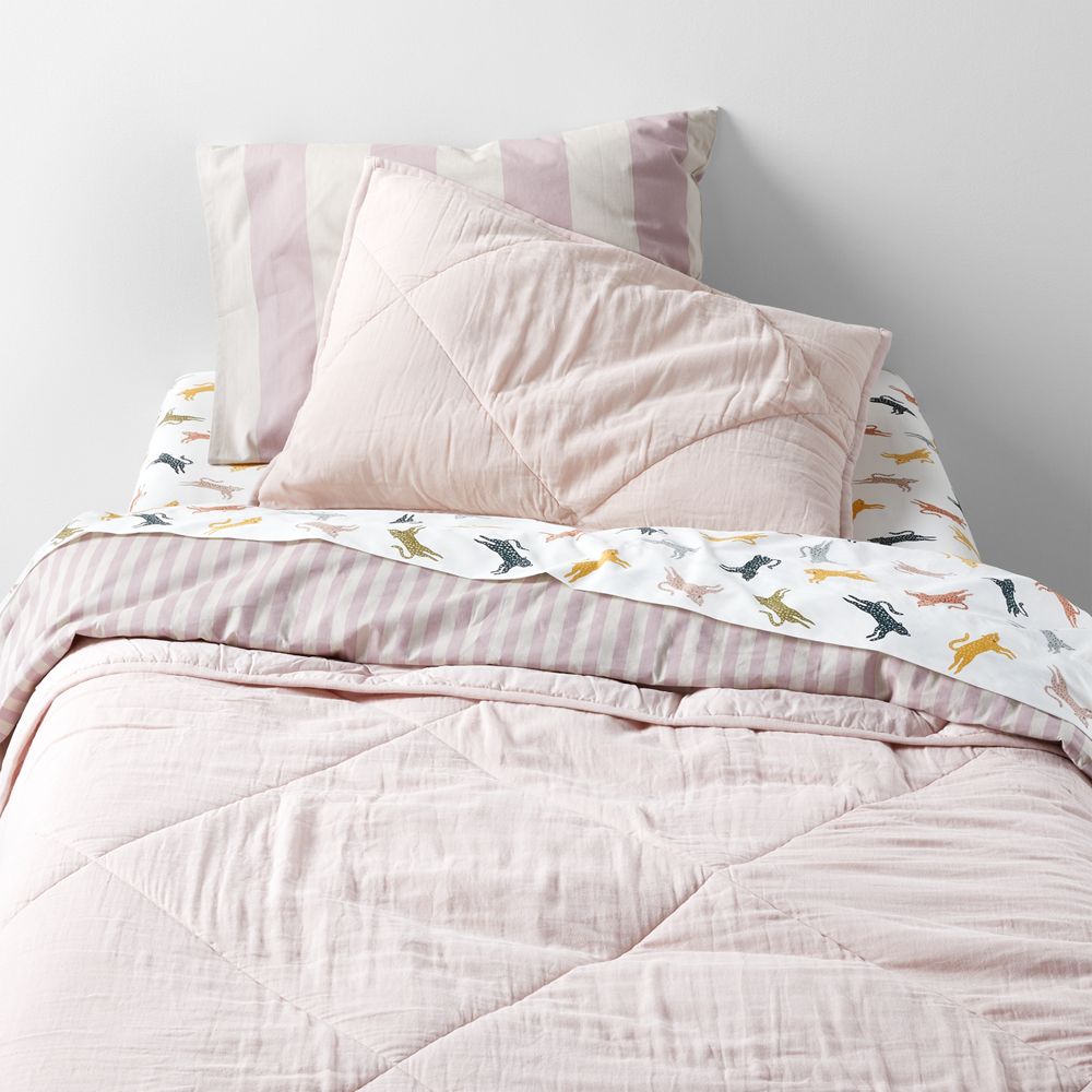 Supersoft Lilac Rose Organic Cotton Gauze Kids Quilt