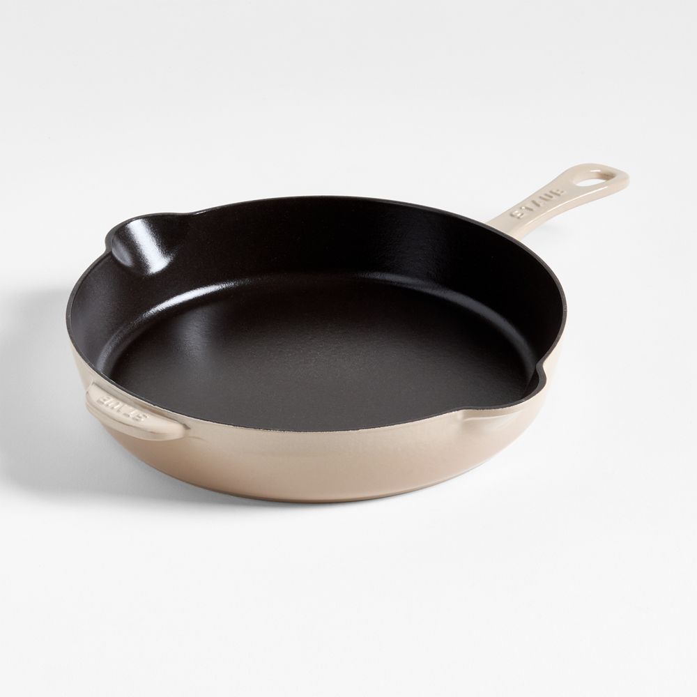Staub 11" Sesame Enameled Cast Iron Traditional Deep Skillet