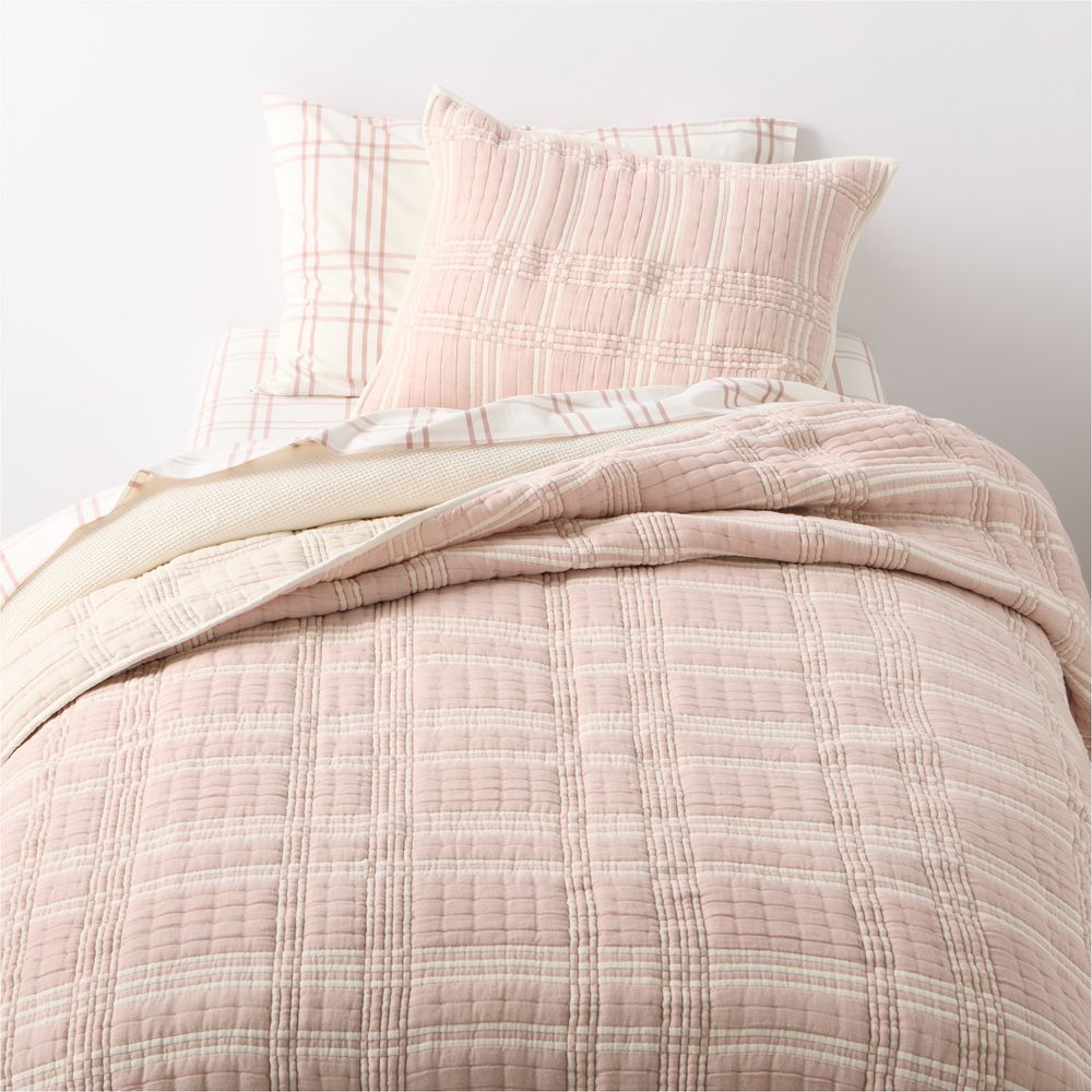 Stax Matelasse Lilac Rose Organic Cotton Yarn-Dyed Kids Quilt
