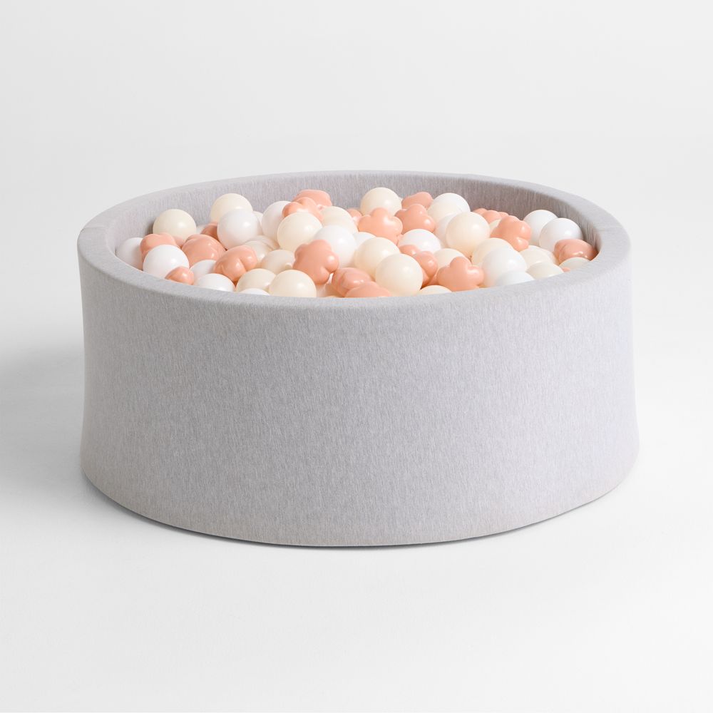 Baby and Toddler Light Grey Pop-Up Ball Pit with Flower Balls