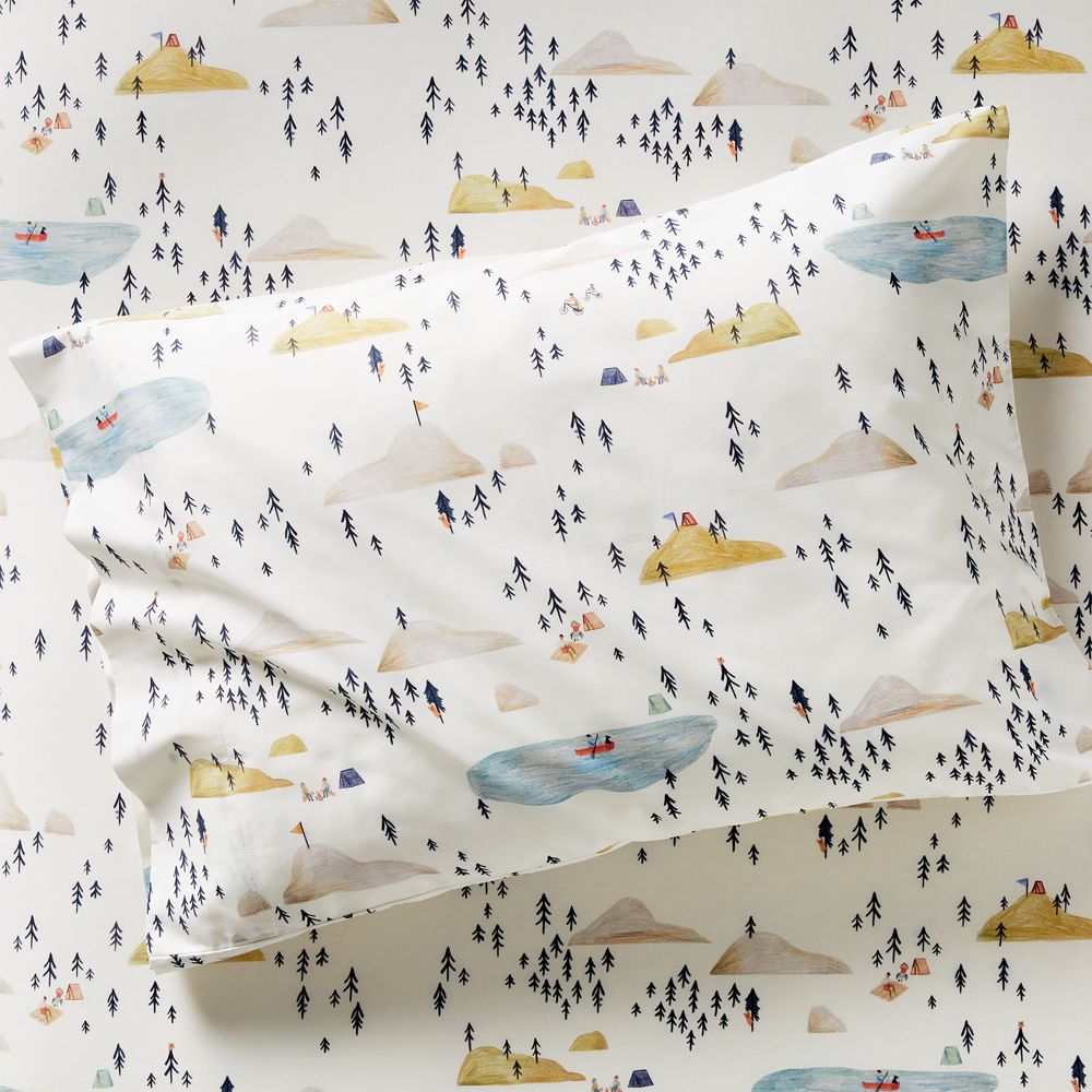 Stay Cool Adventure Organic Cotton Patterned Kids Pillowcase