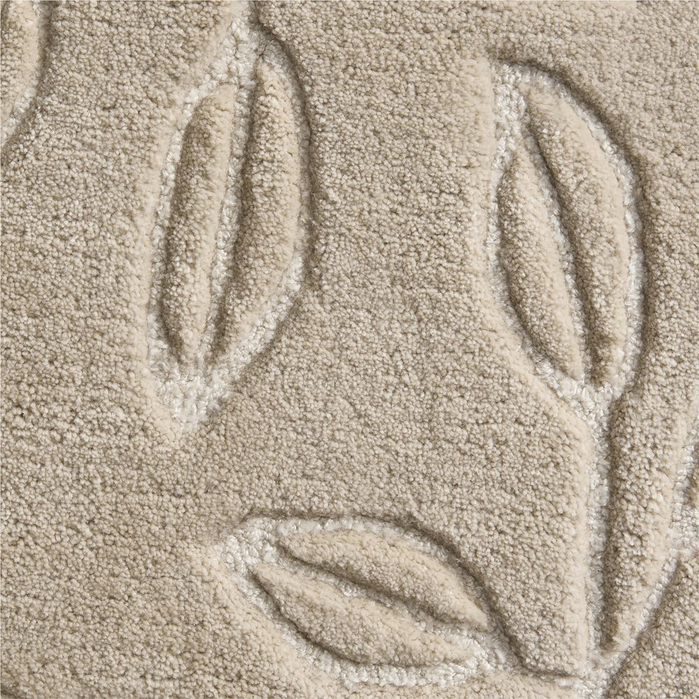 Floral Oval Pampas Ivory Kids Performance Area 12"x18" Rug Swatch