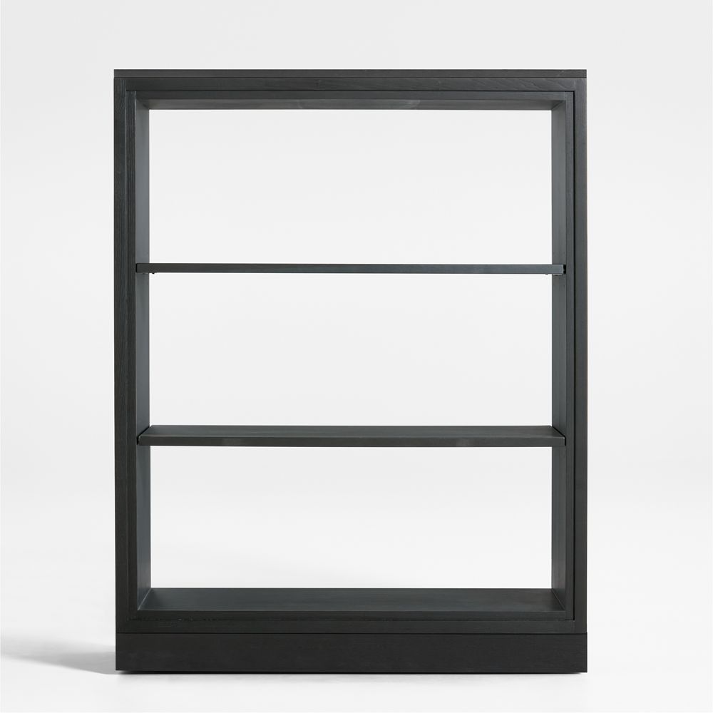 Calypso 36" Black Wood Open Modular Bookshelf