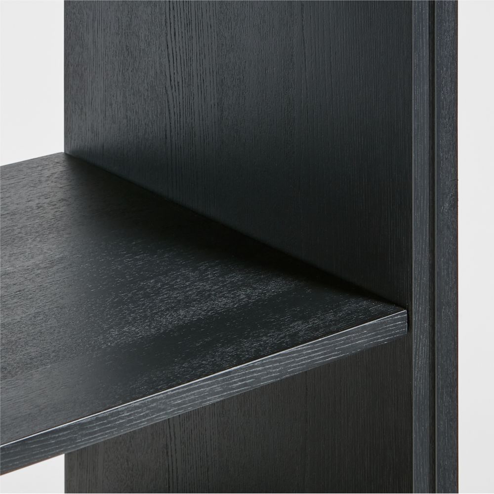 Alternative view of Calypso 36" Black Wood Open Modular Bookshelf