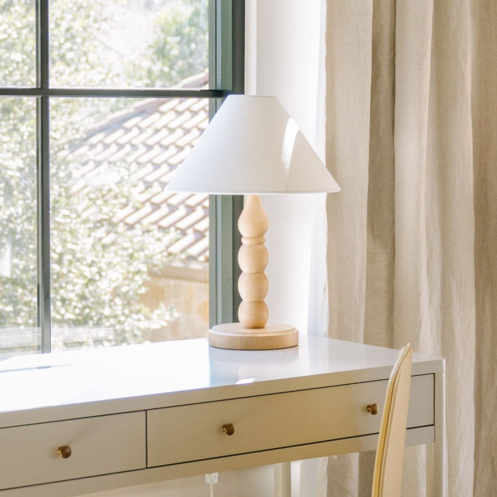 Jenny Lind Maple Wood Kids Table Lamp