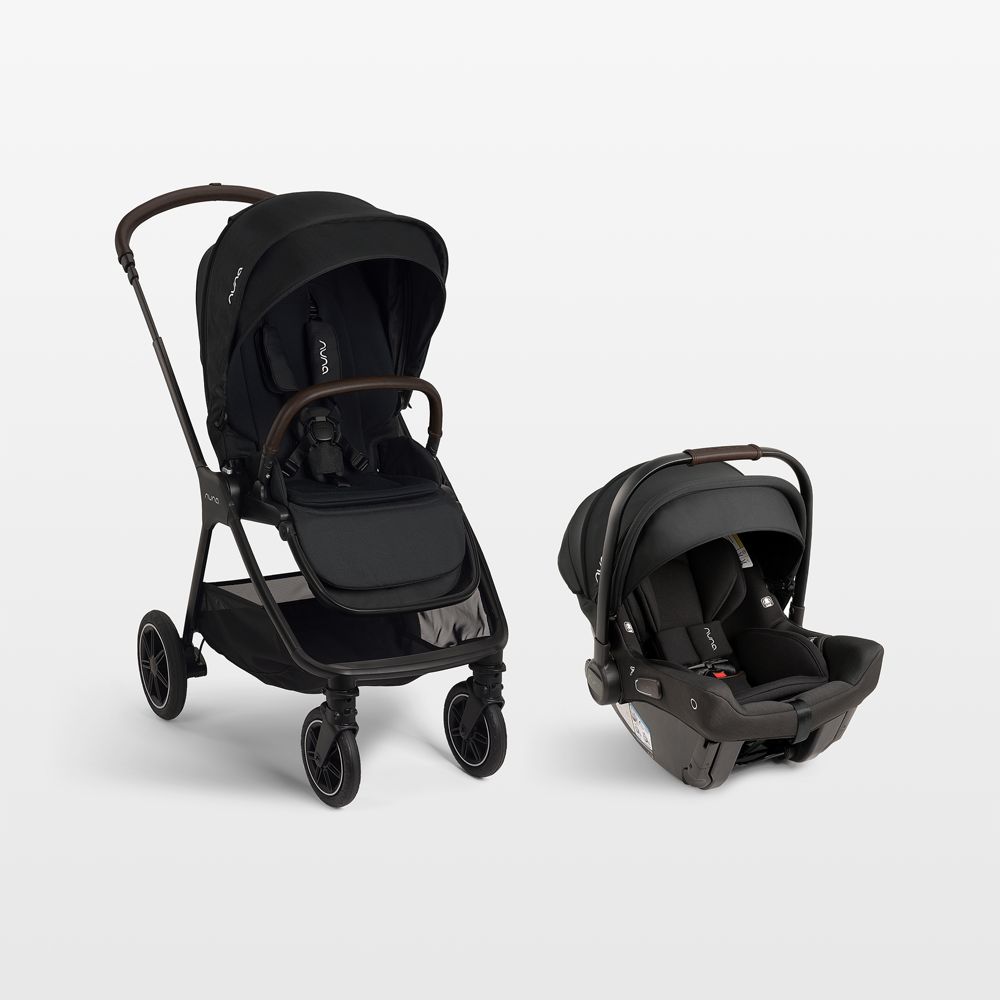 Nuna PIPA Urbn Caviar Black Baseless Baby Car Seat + TRIV Next Stroller Travel System