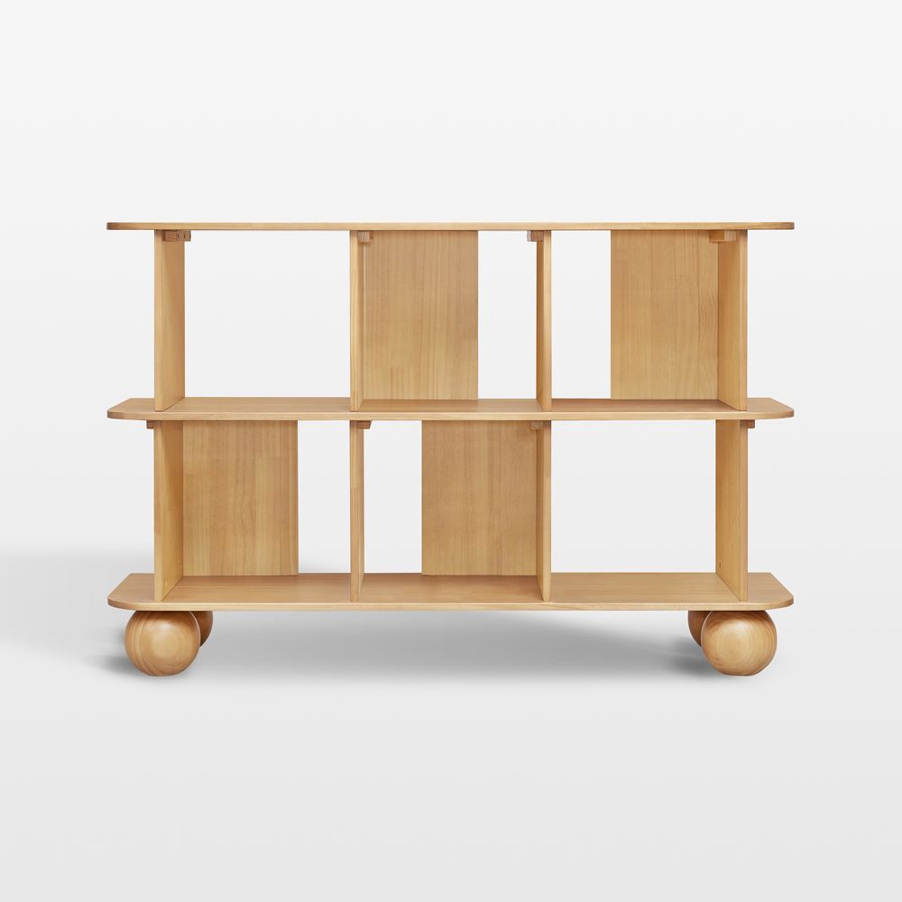 Babyletto 50" Crosby Honey Wood Kids Open Bookcase