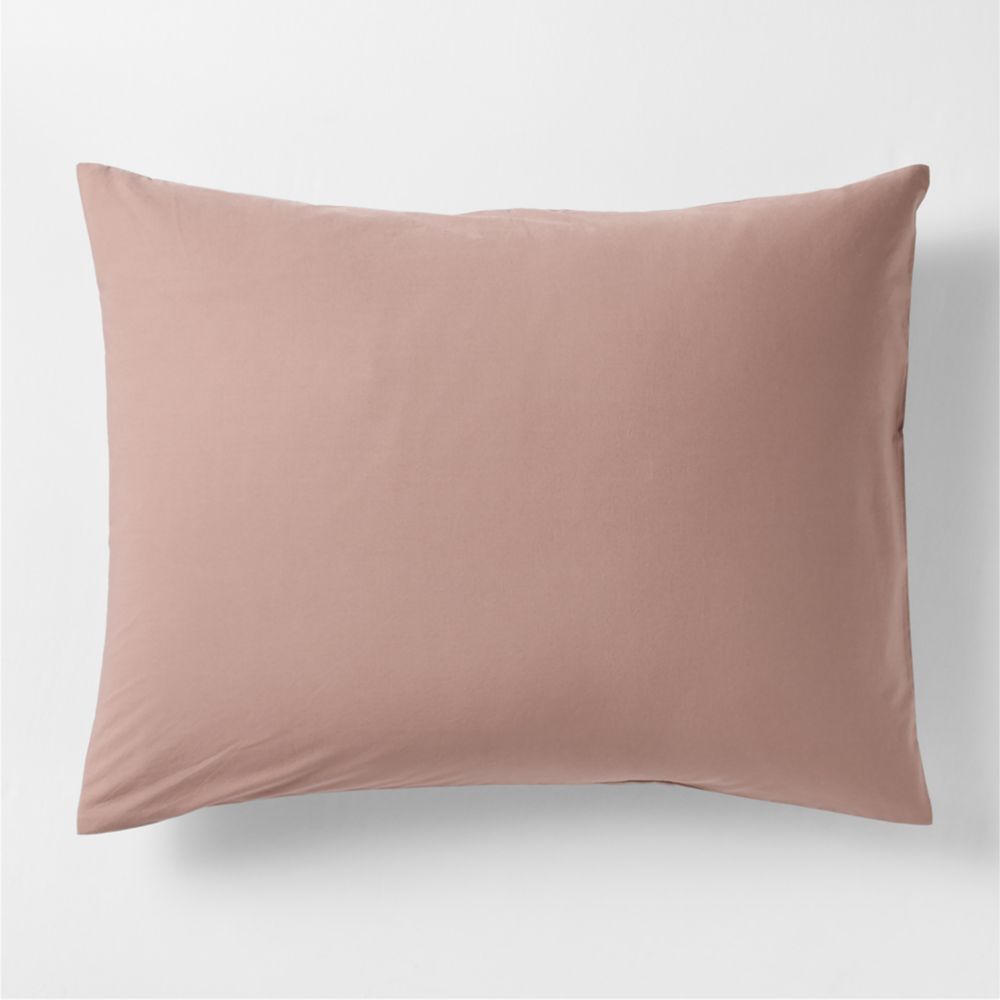 Cozy Cloud Plum Rose Washed Organic Cotton Kids Pillow Sham