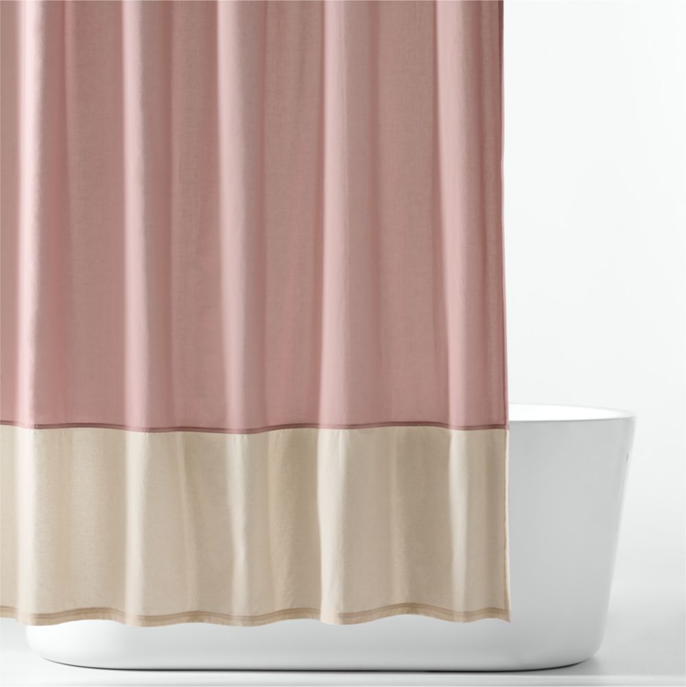 HueDrop Fair Lilac Organic Cotton Kids Shower Curtain