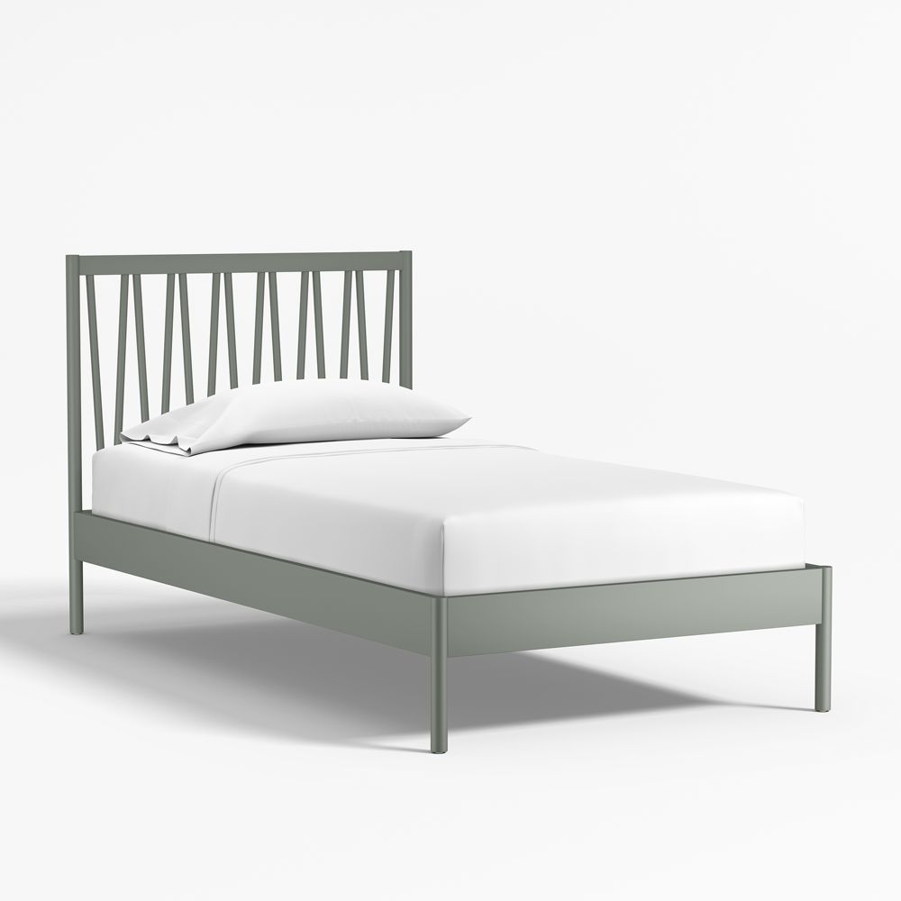Classic Green Wood Kids Bed