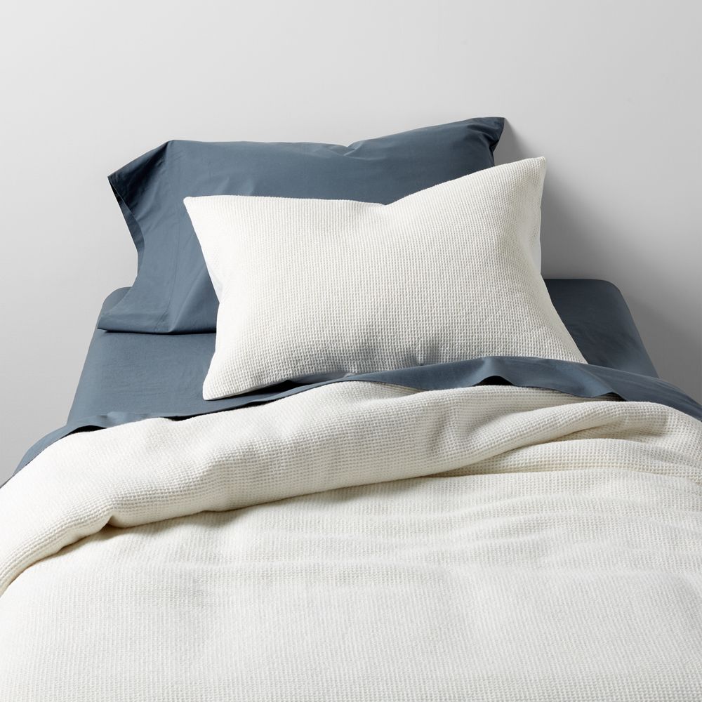 Scoop Cream Waffle Weave Organic Cotton Kids Duvet Cover