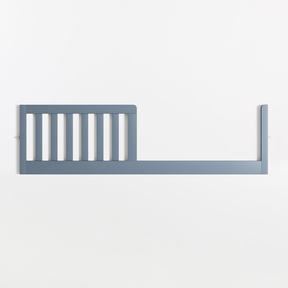 Ever Simple Slate Blue Wood Toddler Bed Rail