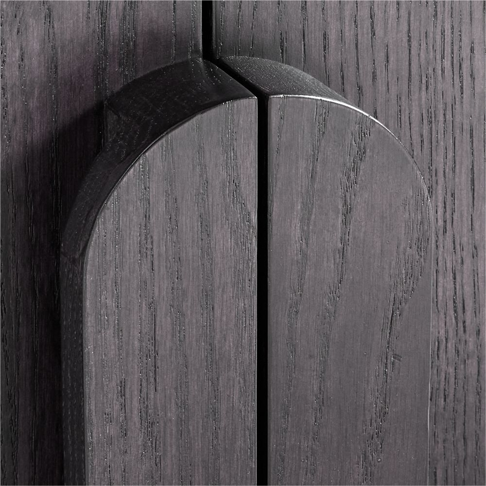 Alternative view of Annie 149" Charcoal Brown Wood Storage Media Console Set by Leanne Ford