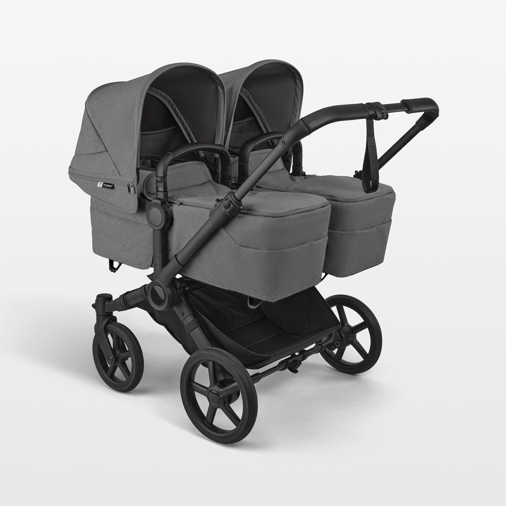 Bugaboo Donkey 6 Twin Moon Grey Fabric Complete Baby Bassinet