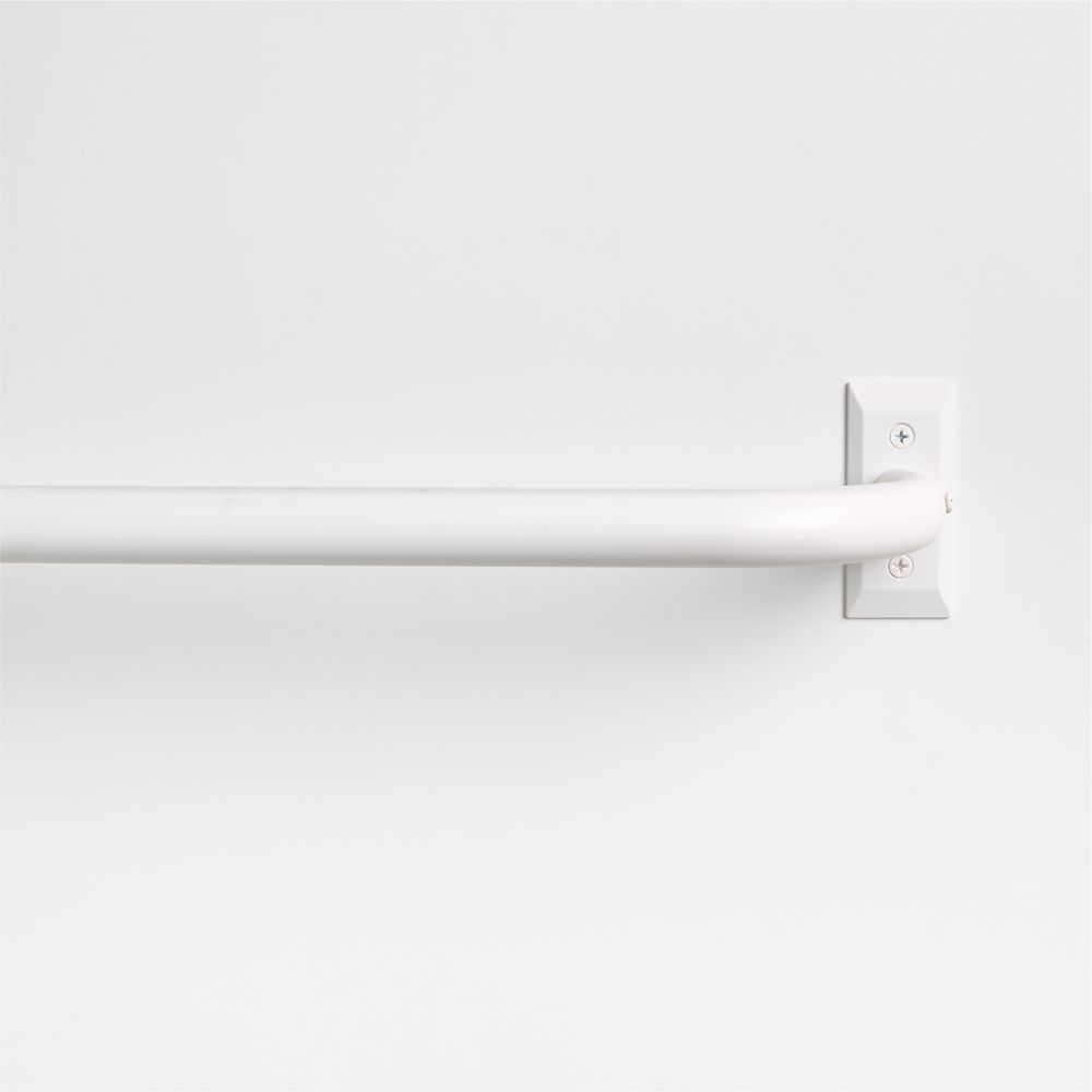 Matte White 1" Room Darkening Curtain Rod