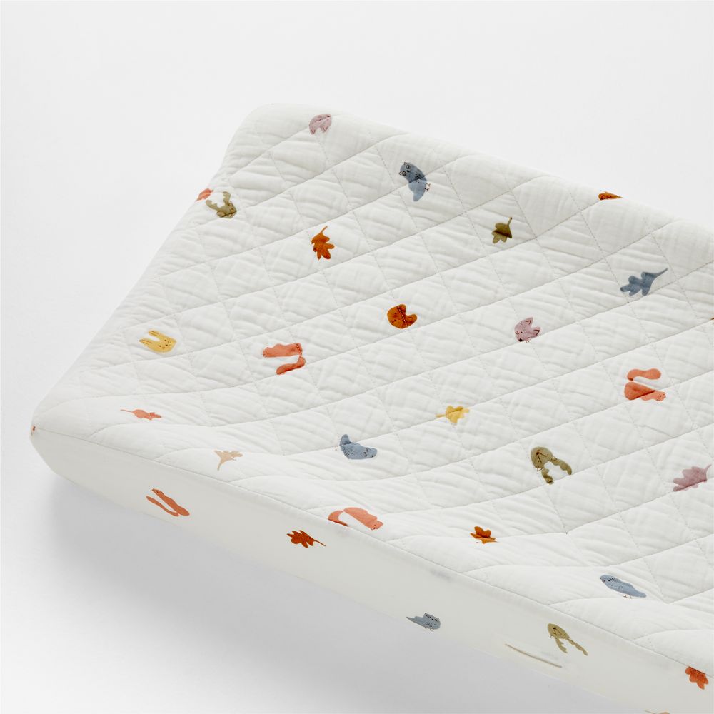 Supersoft Forest Animals Organic Cotton Baby Changing Pad Cover