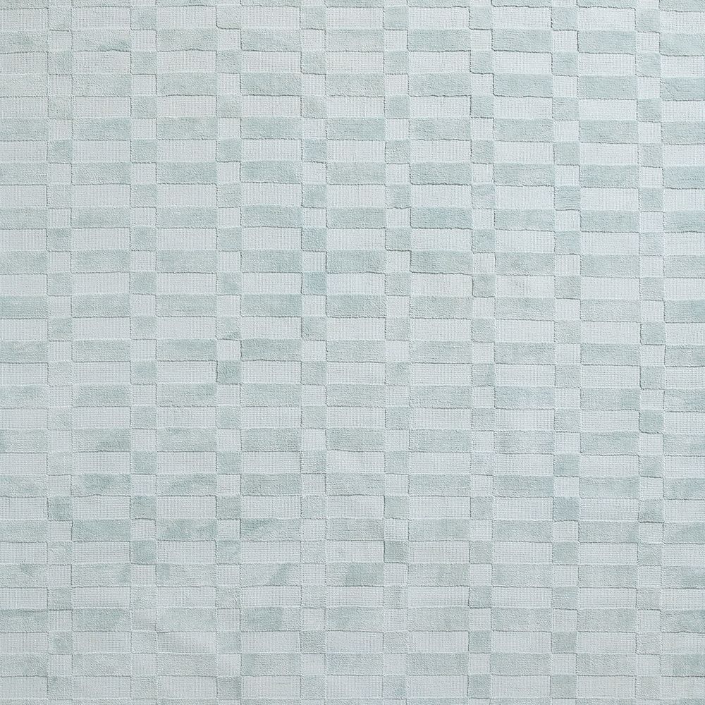 Geo Checker Morning Blue Performance Kids Area 12"x18" Rug Swatch