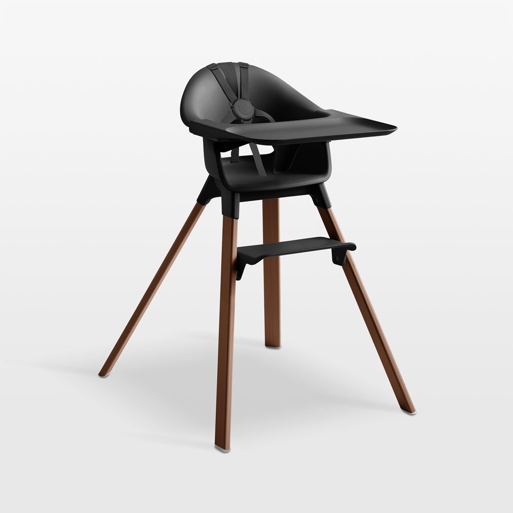 Stokke Clikk Black/Warm Brown Baby High Chair with Adjustable Footrest