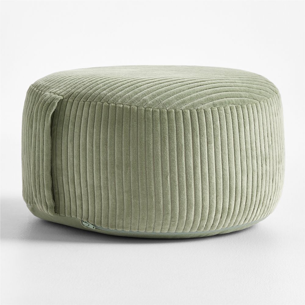 Verte Green Organic Cotton Velvet Corduroy Kids Floor Cushion