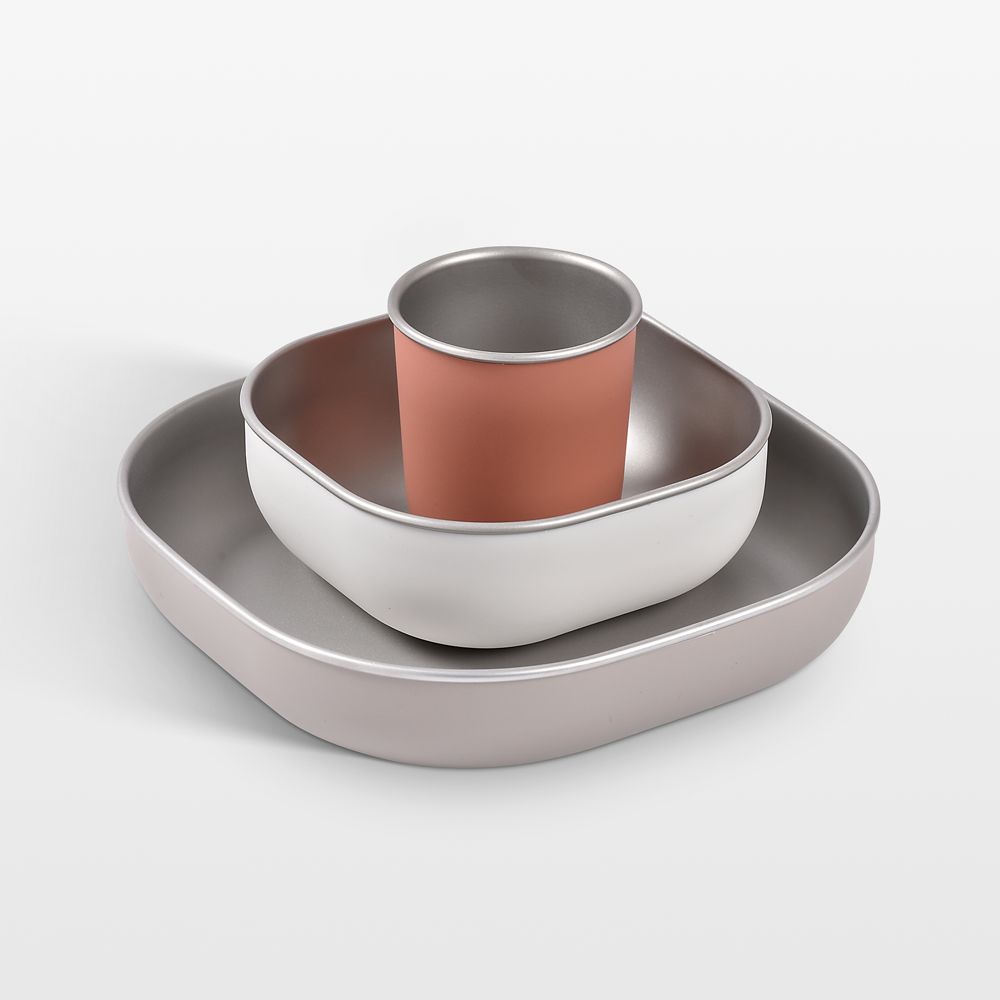 BEABA Terracotta Stainless Steel Baby Meal Set
