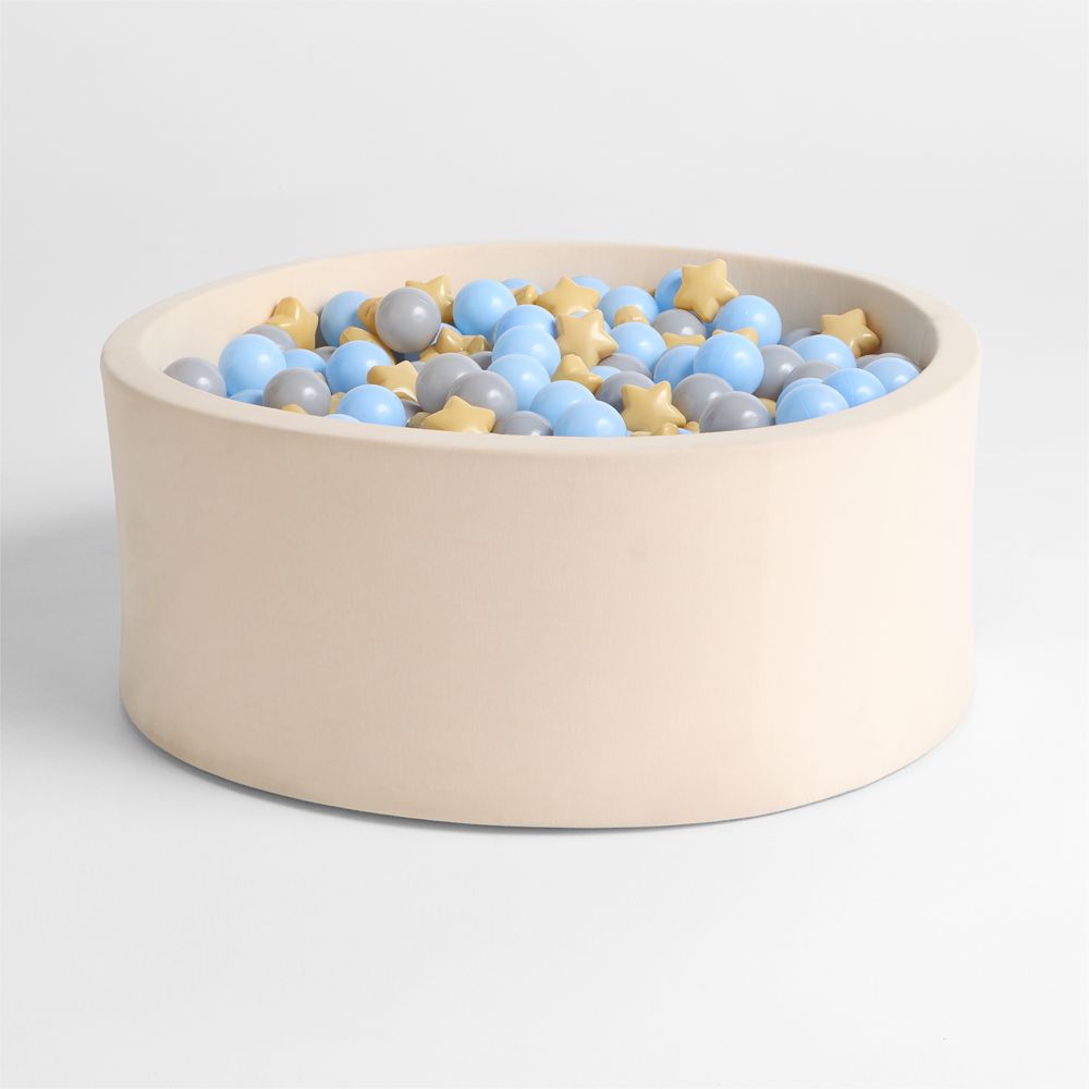 Baby and Toddler Natural Pop-Up Ball Pit with Star Balls