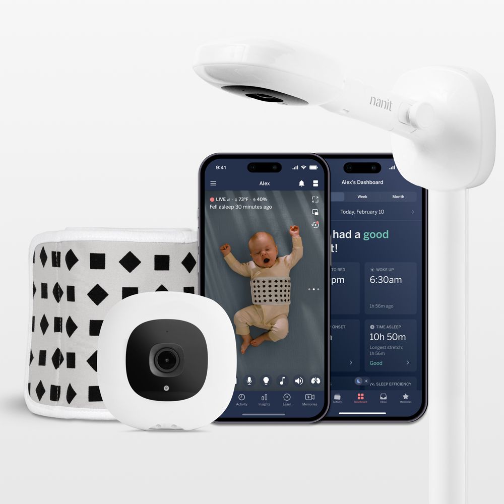 Nanit Pro Smart HD Split Screen Baby Monitor with Wall Mount