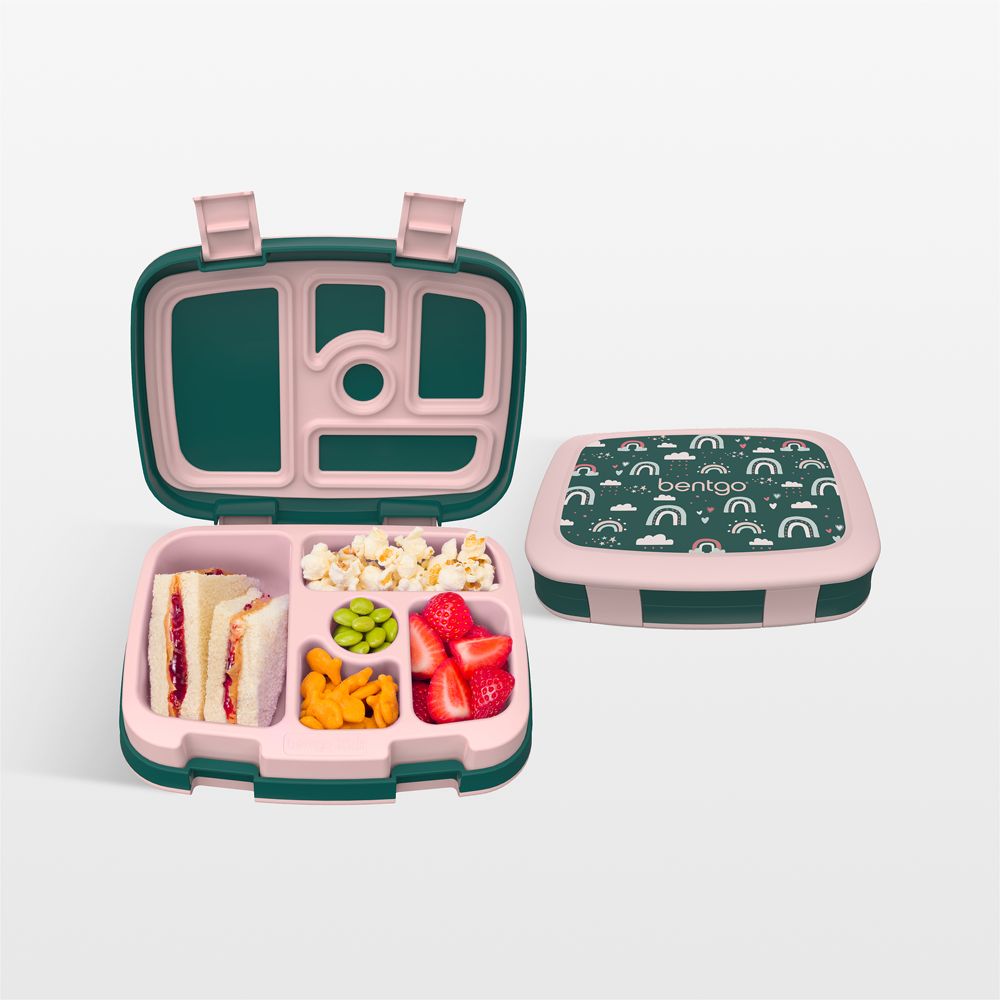 Bentgo Green Rainbow Kids Bento Lunch Box