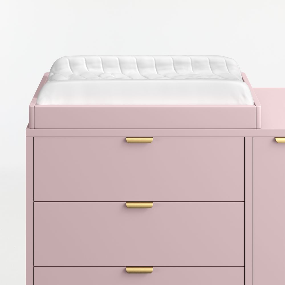 Classic Lilac Rose Wood Baby Changing Table Topper
