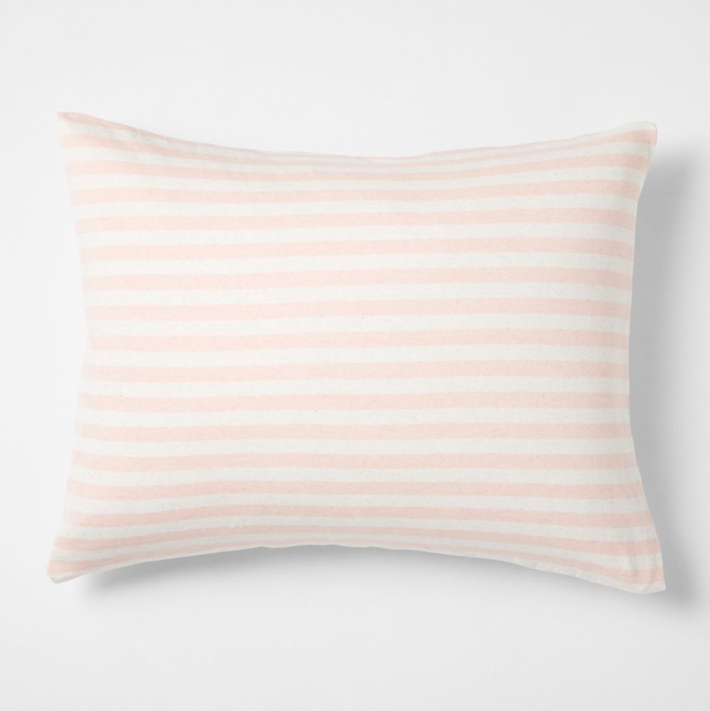 Comfy Tee Pink Stripe Organic Cotton Jersey Kids Pillow Sham